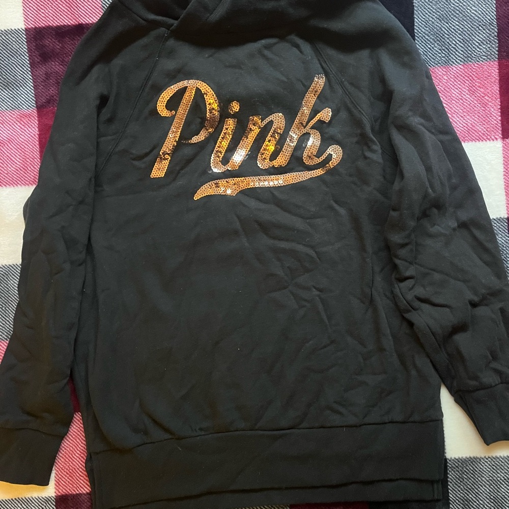 PINK Victoria secret bling hoodie - oversized fit